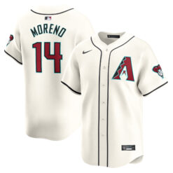 Gabriel Moreno Arizona Diamondbacks Cream Home Limited Jersey - All Stitched