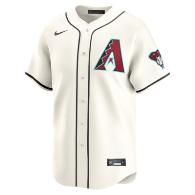 Alternative view of Gabriel Moreno Arizona Diamondbacks Cream Home Limited Jersey - All Stitched