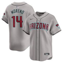 Gabriel Moreno Arizona Diamondbacks Grey Road Limited Jersey - All Stitched