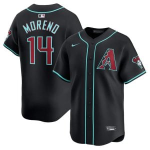 Gabriel Moreno Arizona Diamondbacks Black Alternate Limited Jersey - All Stitched