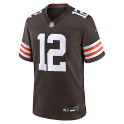 Alternative view of Shedeur Sanders Cleveland Browns Brown Home Game Jersey - All Stitched