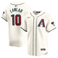 Jordan Lawlar Arizona Diamondbacks Cream Home Limited Jersey - All Stitched