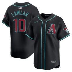 Jordan Lawlar Arizona Diamondbacks Black Alternate Limited Jersey - All Stitched