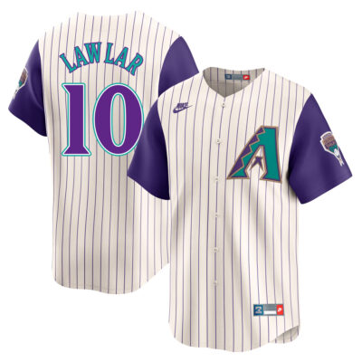 Jordan Lawlar Arizona Diamondbacks White 1998-06 Cooperstown Jersey - All Stitched