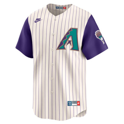 Alternative view of Josh Naylor Arizona Diamondbacks White 1998-06 Cooperstown Jersey - All Stitched