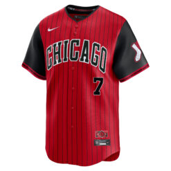 Alternative view of Tim Anderson Chicago White Sox Red Black 2025 City Connect Limited Jersey - All Stitched