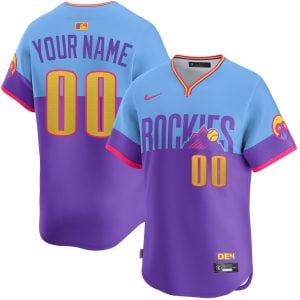 Custom Colorado Rockies Purple Light Blue 2025 City Connect Limited Jersey - All Stitched