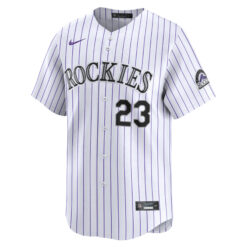 Alternative view of Kris Bryant Colorado Rockies White Home Limited Jersey - All Stitched