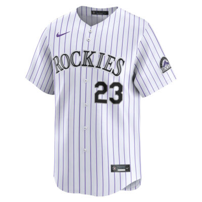 Alternative view of Kris Bryant Colorado Rockies White Home Limited Jersey - All Stitched