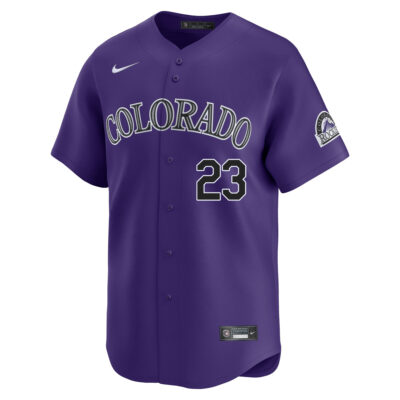 Alternative view of Kris Bryant Colorado Rockies Purple Alternate Limited Jersey - All Stitched