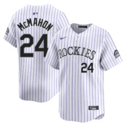 Ryan McMahon Colorado Rockies White Home Limited Jersey - All Stitched
