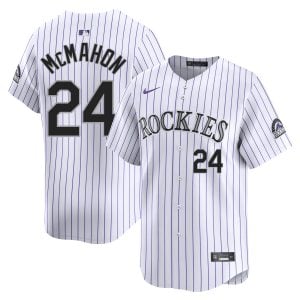 Ryan McMahon Colorado Rockies White Home Limited Jersey - All Stitched