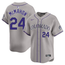 Ryan McMahon Colorado Rockies Grey Road Limited Jersey - All Stitched