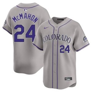 Ryan McMahon Colorado Rockies Grey Road Limited Jersey - All Stitched