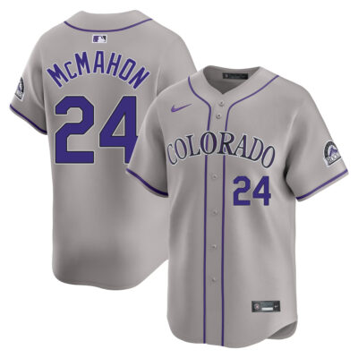 Ryan McMahon Colorado Rockies Grey Road Limited Jersey - All Stitched