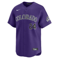 Alternative view of Ryan McMahon Colorado Rockies Purple Alternate Limited Jersey - All Stitched