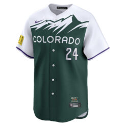 Alternative view of Ryan McMahon Colorado Rockies Green 2022 City Connect Limited Jersey - All Stitched