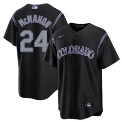 Ryan McMahon Colorado Rockies Black Alternate Jersey - All Stitched