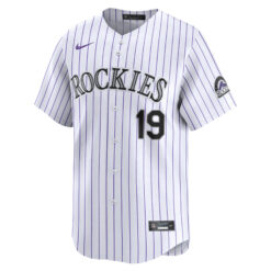 Alternative view of Charlie Blackmon Colorado Rockies White Home Limited Jersey - All Stitched