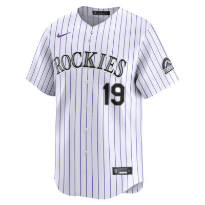 Alternative view of Charlie Blackmon Colorado Rockies White Home Limited Jersey - All Stitched