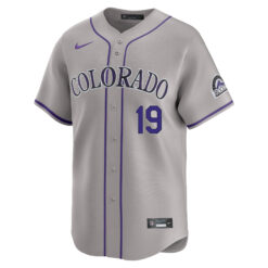 Alternative view of Charlie Blackmon Colorado Rockies Grey Road Limited Jersey - All Stitched