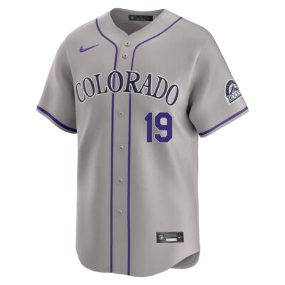Alternative view of Charlie Blackmon Colorado Rockies Grey Road Limited Jersey - All Stitched