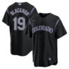 Charlie Blackmon Colorado Rockies Black Alternate Jersey - All Stitched