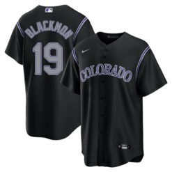 Charlie Blackmon Colorado Rockies Black Alternate Jersey - All Stitched