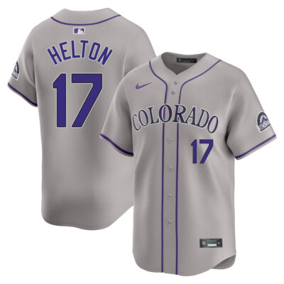 Todd Helton Colorado Rockies Grey Road Limited Jersey - All Stitched