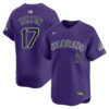 Todd Helton Colorado Rockies Purple Alternate Limited Jersey - All Stitched