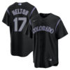 Todd Helton Colorado Rockies Black Alternate Jersey - All Stitched