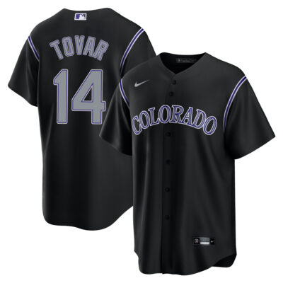 Ezequiel Tovar Colorado Rockies Black Alternate Jersey - All Stitched