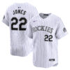 Nolan Jones Colorado Rockies White Home Limited Jersey - All Stitched