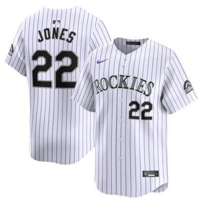 Nolan Jones Colorado Rockies White Home Limited Jersey - All Stitched