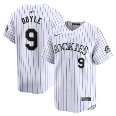 Brenton Doyle Colorado Rockies White Home Limited Jersey - All Stitched
