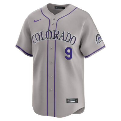 Alternative view of Brenton Doyle Colorado Rockies Grey Road Limited Jersey - All Stitched