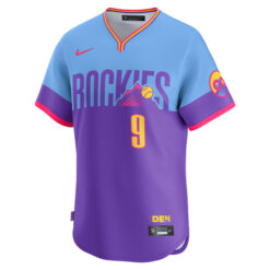 Alternative view of Brenton Doyle Colorado Rockies Purple Light Blue 2025 City Connect Limited Jersey - All Stitched