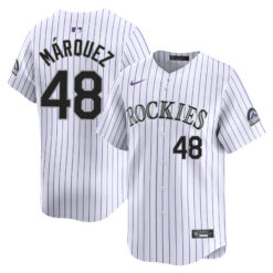 Germán Márquez Colorado Rockies White Home Limited Jersey - All Stitched