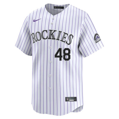 Alternative view of Germán Márquez Colorado Rockies White Home Limited Jersey - All Stitched