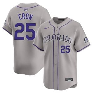 CJ Cron Colorado Rockies Grey Road Limited Jersey - All Stitched