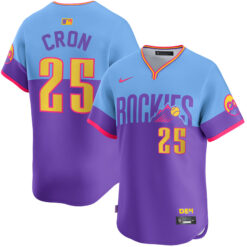 CJ Cron Colorado Rockies Purple Light Blue 2025 City Connect Limited Jersey - All Stitched
