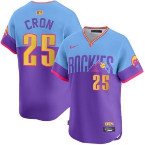 CJ Cron Colorado Rockies Purple Light Blue 2025 City Connect Limited Jersey - All Stitched