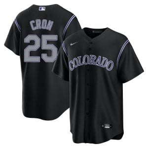 CJ Cron Colorado Rockies Black Alternate Jersey - All Stitched