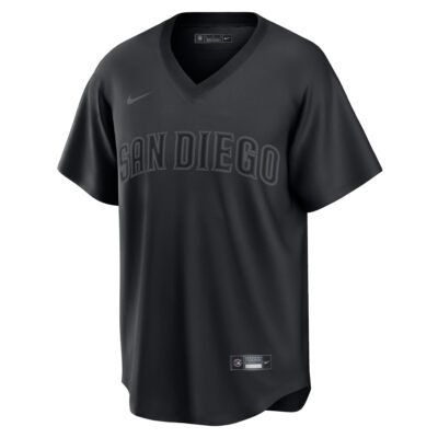 Alternative view of Fernando Tatis Jr San Diego Padres Black Pitch Jersey - All Stitched
