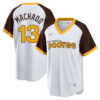 Manny Machado San Diego Padres White Cooperstown Jersey - All Stitched
