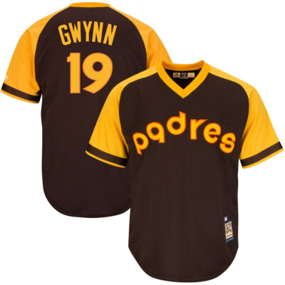 Tony Gwynn San Diego Padres Gold Brown Cooperstown Collection Jersey - All Stitched