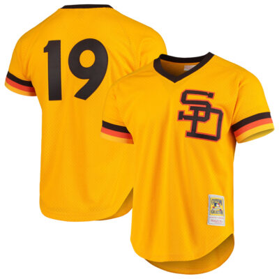 Tony Gwynn San Diego Padres Gold Cooperstown Collection Jersey - All Stitched