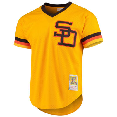 Alternative view of Tony Gwynn San Diego Padres Gold Cooperstown Collection Jersey - All Stitched