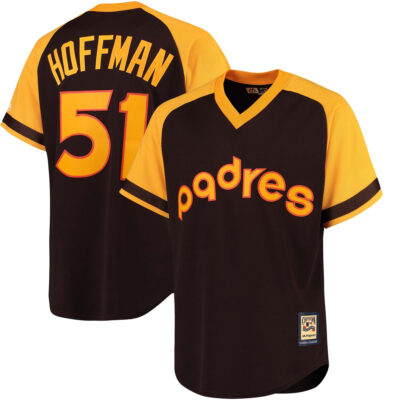 Trevor Hoffman San Diego Padres Gold Brown Cooperstown Collection Jersey - All Stitched
