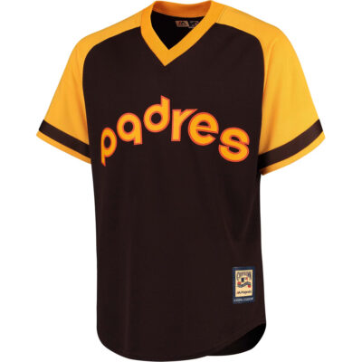 Alternative view of Trevor Hoffman San Diego Padres Gold Brown Cooperstown Collection Jersey - All Stitched
